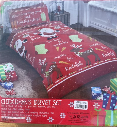 Christmas night duvet cover - christmas,