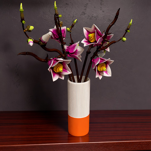 Vase for lego - vase, magnolia