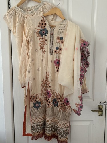 Cream asiaj pakistani - cream, cotton