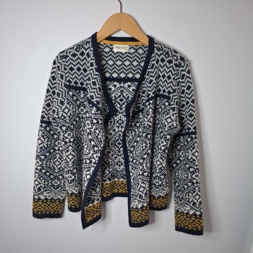 Wool cardigan fair isle - m&s,