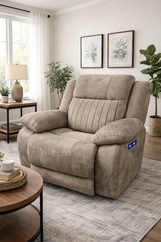 Rose brown electric recliner - electric,