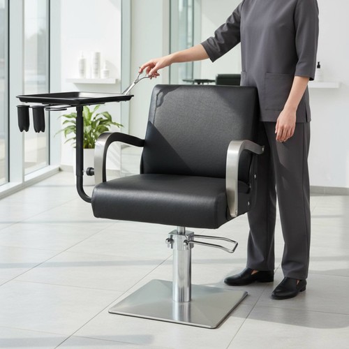 Barber chair side tray easy - side,