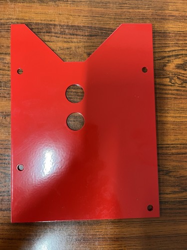 Emco red lathe - red, plate