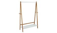 Belvoir Clothes Rail with Shelf - Bamboo & White