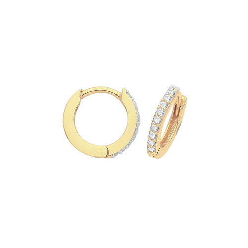 Hinged earrings 9ct yellow - earrings,