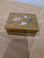 Vintage Soapstone Trinket Box
