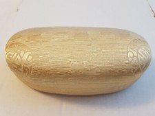 Large Hard Sunglasses Case, Gold Fabric Covered Clam Shell Case, For Sunglasses 
