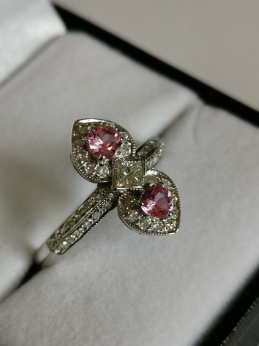 New pink sapphire hearts - pink,