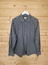 PS By Paul Smith Tailored Fit Check Shirt Blue Size XL 100% Cotton