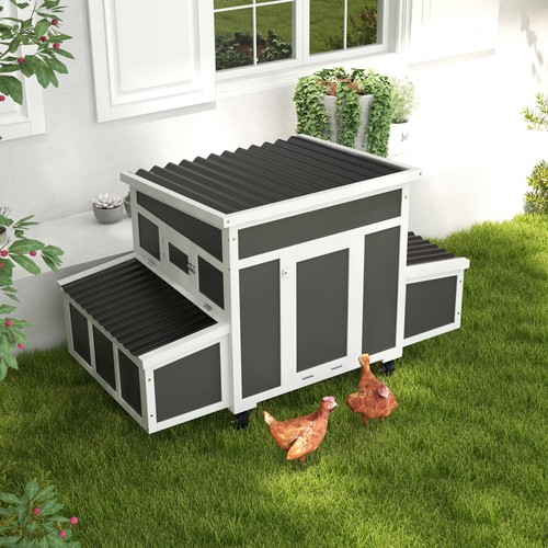 Wooden chicken coop with - wooden,