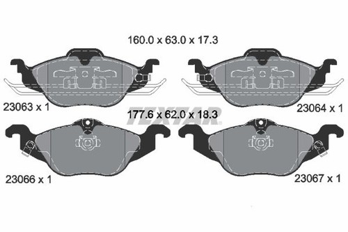 Front axle 2306302 brake pad - axle,
