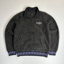 Billabong Boundary Bunyip Half-Zip Black/Purple Fleece - M