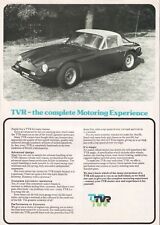 TVR-THE COMPLETE MOTORING EXPERIENCE 3000M SPECIFICATION LEAFLET.