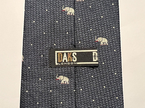 Daks silk tie - and, ivory