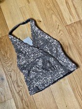 Zara Silver Sequinned Halter