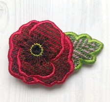 Handmade Harris Tweed PoppyFlower Brooch / Pin
