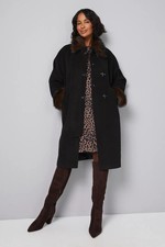 Wallis Black Coat Womens