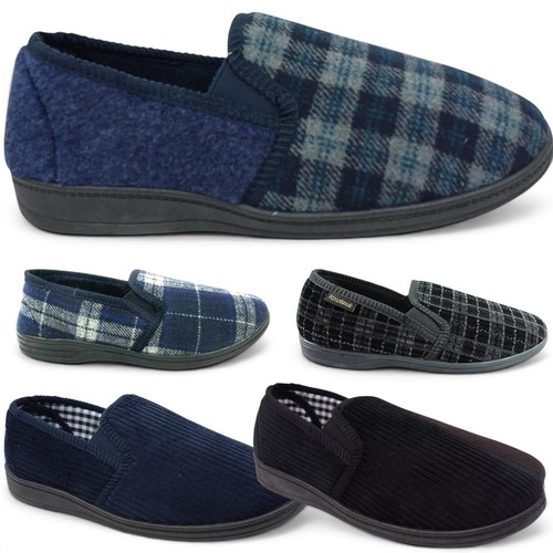 Mens gusset slippers bedroom - mens,