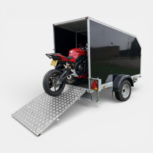 8x5 braked enclosed motorbike - enclosed,