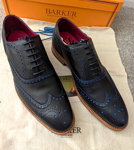 Barker brando navy calf - -,