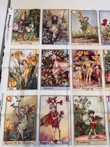 Flower fairies fabric - fabric, alphabet