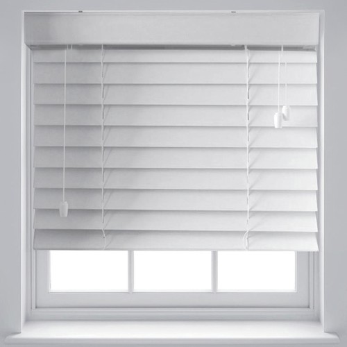 Quality white wood effect 50mm - white,