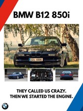 BMW B12 850i V12 Vintage 18x24