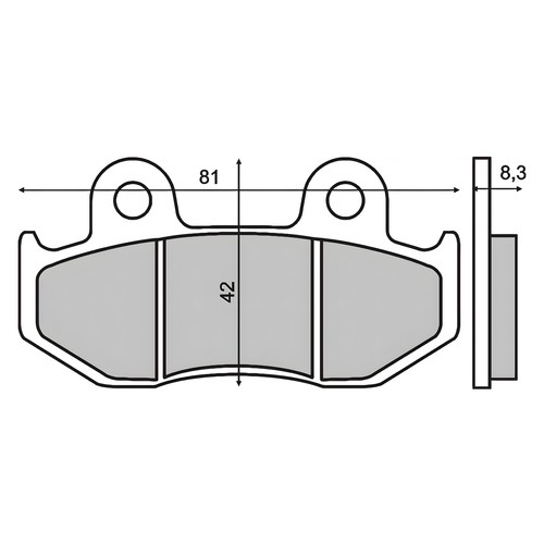 Rear brake pads rms - rear,