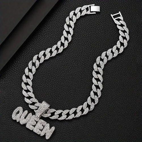 Womens silver queen cuban hip - silver,