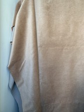 Peach Beige Draylon Velvet Fabric Upholstery Curtain Crafts 150x140cm B30