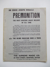 1959 Eddie Joseph PREMONITION & THE BLIND MAGICIAN Supreme Magic Co. TRICKS Rare