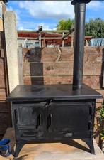 Wood Burning Cooking Garden Stove Fireplace Oven Cooker Chimney & Cowl incl 5 kw