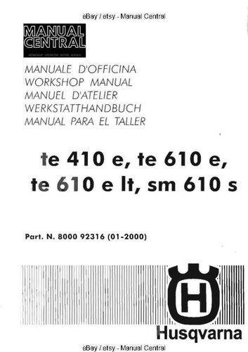 Husqvarna 410 610 lt - te, e-lt