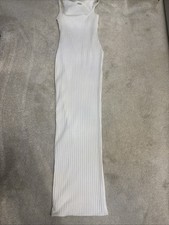 Oh Polly Long White Thigh Split Maxi Dress 8