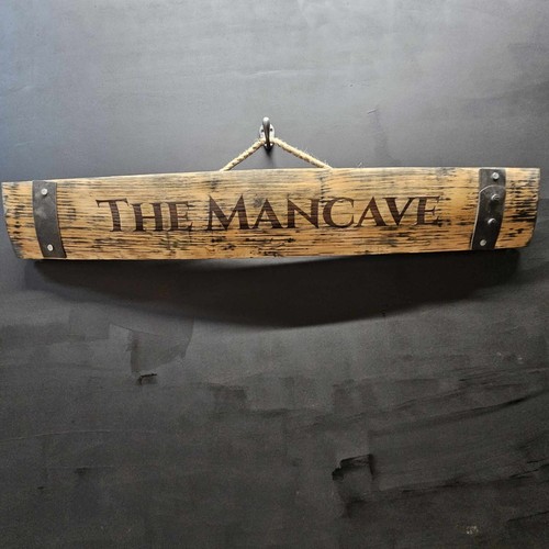 Oak barrel stave sign - oak,