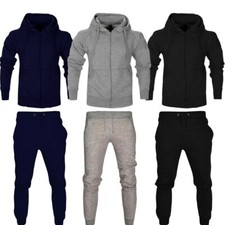 Mens Tracksuit Set Zip Up