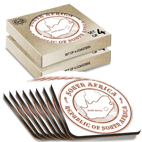 Boxed square coasters - boxed,