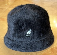 Vintage Black Kangol Faux Fur
