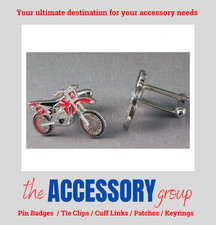 New Suzuki Kawasaki motor bike trials bike cufflinks cuff shirt links metal