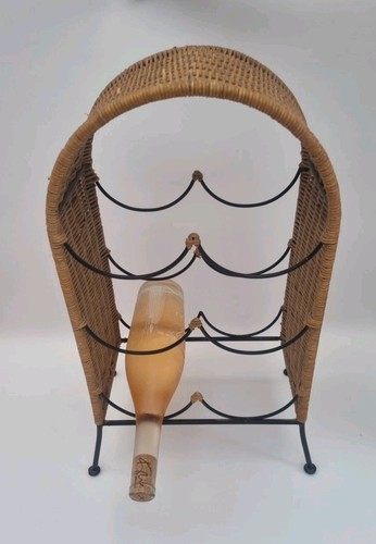 Iron woven wicker rattan wine - rattan,