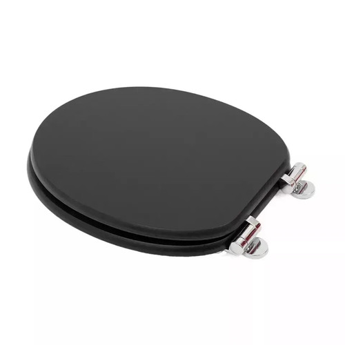 Wooden black mdf toilet seat - mdf,