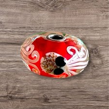 Authentic Trollbeads RARE Jumbo Octopus Glass Bead