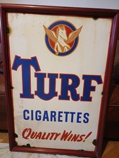 Turf Cigarettes Enamal Sign