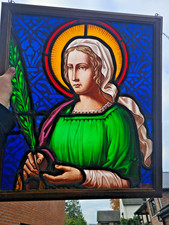 Antique stained glass window