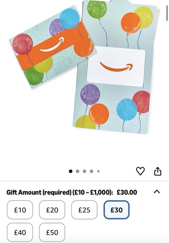 Amazon gift voucher 30 - voucher, £30
