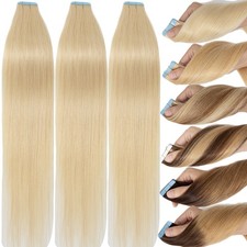Tape In Russian Remy 100% Human Hair Extensions Thick Skin Weft 150G FULL HEAD