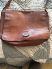 BRIDGE man's leather messenger bag, Italian