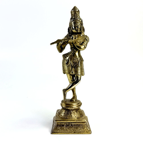 Heavy solid brass lord krishna - heavy,
