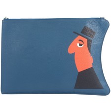 Moynat Mambo collaboration flat pouch large size portrait clutch bag second leat