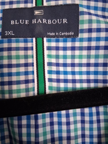 Blue harbour check - blue,